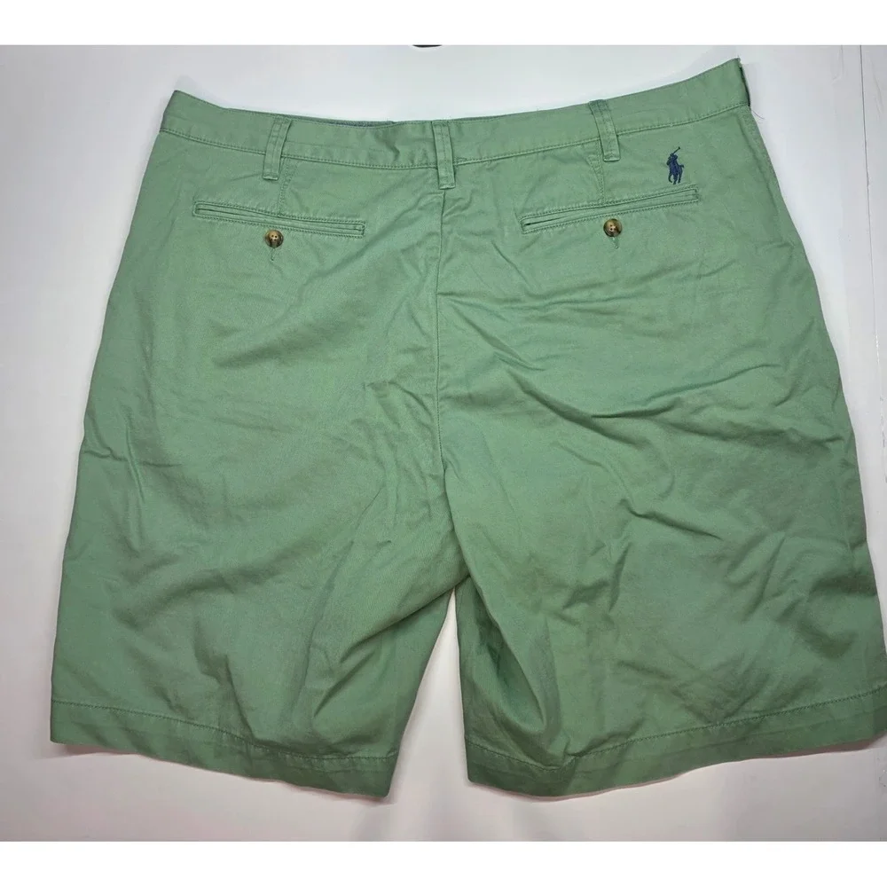 Polo Ralph Lauren Mens Relaxed Fit Chino Shorts Sage Green Cotton Size 40